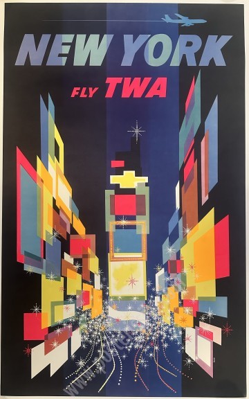 Original poster Fly TWA New York-posterissim