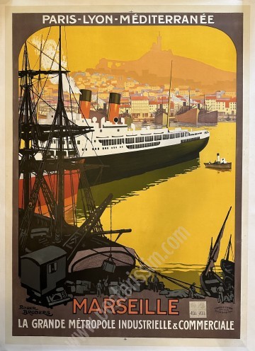 Vintage Marseille Poster by Roger Broders, 1922