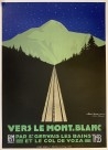 Ensemble de 3 affiches PLM: vers le Mont-Blanc réalisé par Géo Dorival en 1928