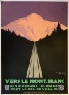 Ensemble de 3 affiches PLM: vers le Mont-Blanc réalisé par Géo Dorival en 1928