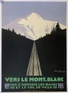 Ensemble de 3 affiches PLM: vers le Mont-Blanc réalisé par Géo Dorival en 1928