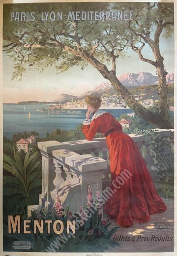 Vintage PLM Poster — Menton by Hugo d'Alesi, circa 1900