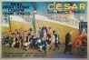 Trois affiches anciennes de la trilogie de Marcel Pagnol Marius, Fanny et César par Albert Dubout en 1950