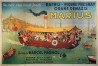 Trois affiches anciennes de la trilogie de Marcel Pagnol Marius, Fanny et César par Albert Dubout en 1950