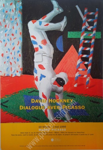 Affiche originale David Hockney – Dialogue avec Picasso 1999