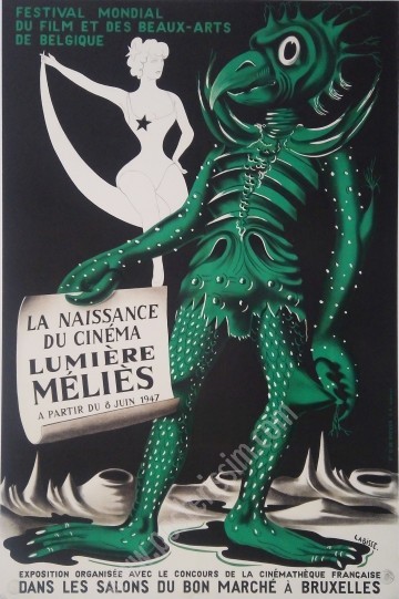 Affiche originale 1947 Labisse – Festival Cinéma Lumière Méliès