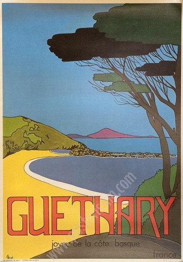 Vintage Guéthary Poster 1968 – Basque Coast Masterpiece
