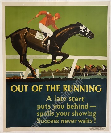 Affiche originale Mather 1929 – "Out of the Running" rare