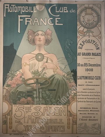 Original 1902 Livemont Poster – ACF Motor Show, Paris