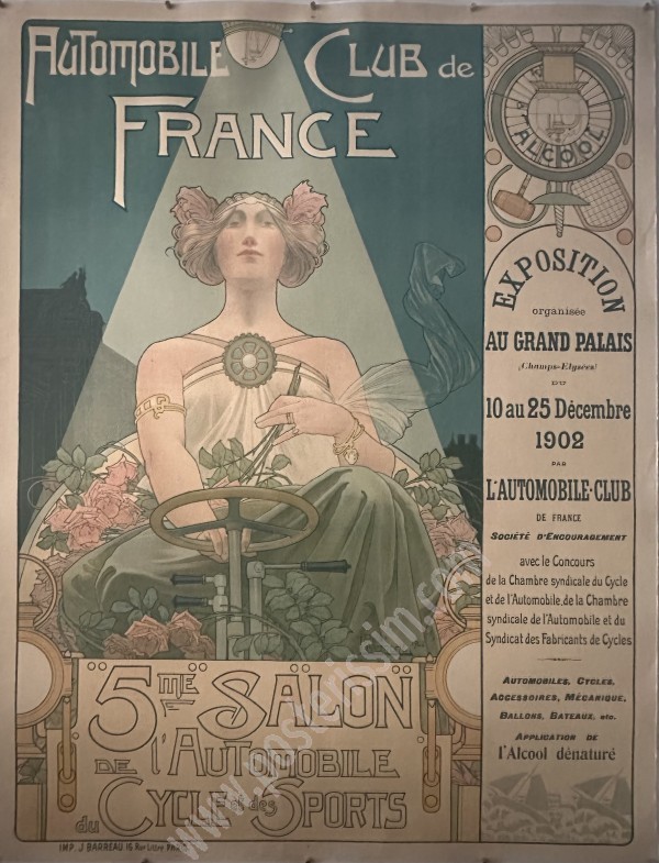 Original 1902 Livemont Poster – ACF Motor Show, Paris