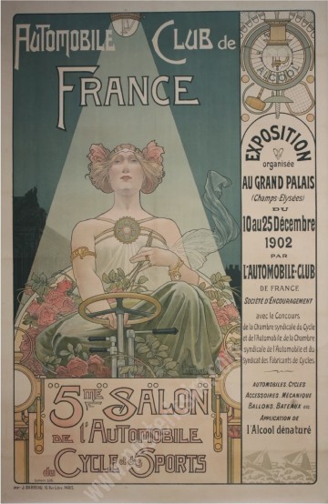 Original 1902 Livemont Poster – ACF Motor Show, Paris