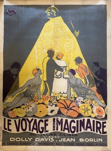 Affiche originale 1926 – Le Voyage Imaginaire de René Clair par Bernard Bécan