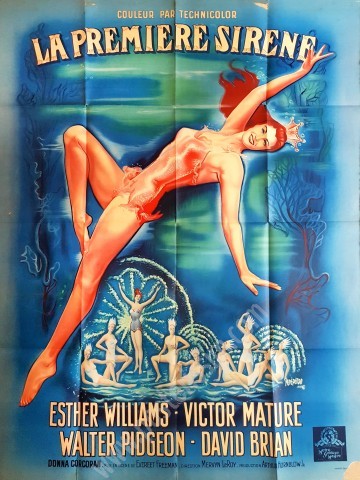 Affiche ancienne originale française du film La Première Sirène-posterissim