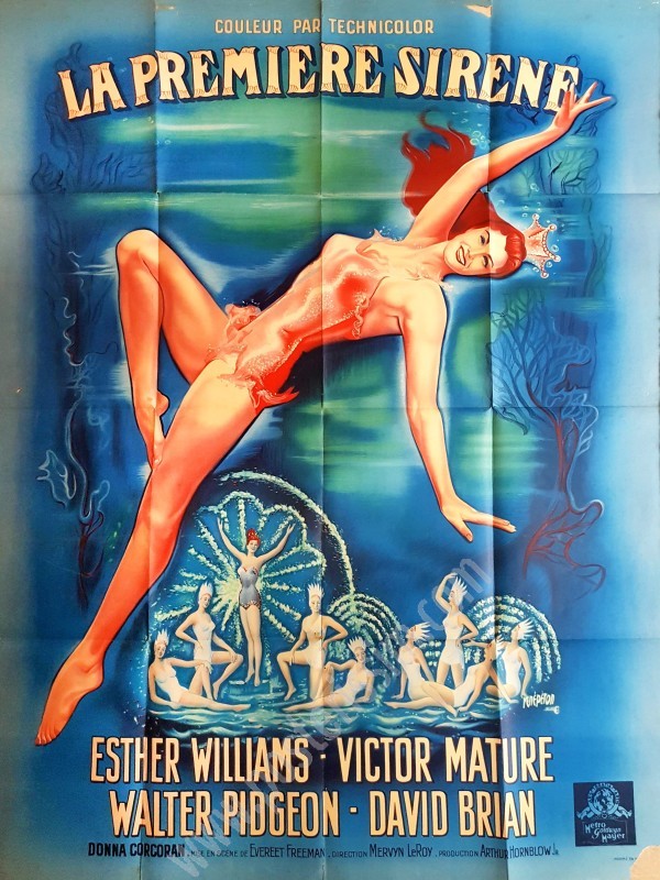 Affiche ancienne originale française du film La Première Sirène-posterissim