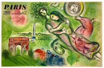 Original Chagall Paris Opera Poster 1964 – Rare & Iconic