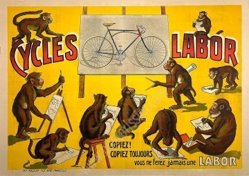 Vintage Poster Cycles Labor – Rare French Lithograph c.1910 | Original Art Print