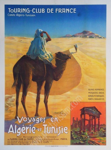 Affiche ancienne 1910 – Voyages en Algérie et Tunisie