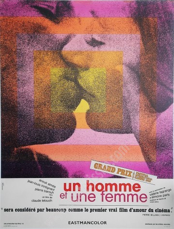 Affiche originale 1966 – Un Homme et Une Femme – Rare