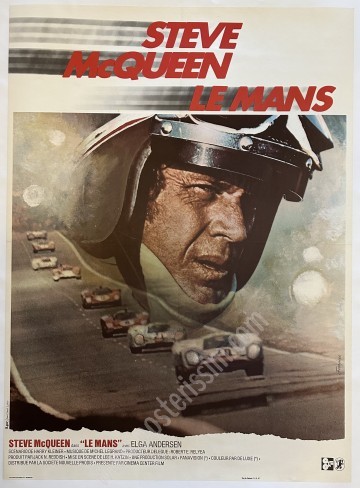 Affiche originale Le Mans 1971 – Steve McQueen • Design Ferracci rare à vendre