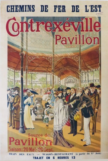 Vintage Poster – Contrexéville Pavilion by Chemins de fer de l’Est (1905) | Belle Époque Gem