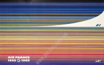 Affiche Air France 1933–1983 • Édition rare signée Moretti
