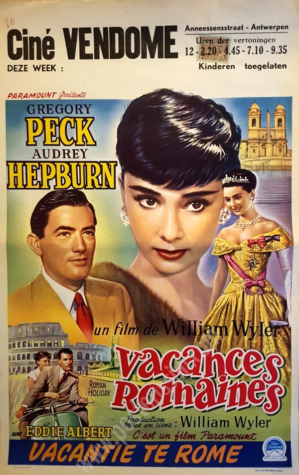 Affiche originale Vacances romaines-posterissim