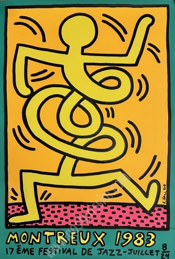 Affiche Keith Haring Montreux 1983 – Sérigraphie originale
