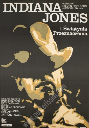 Original 1985 Polish Indiana Jones Poster – Rare Art