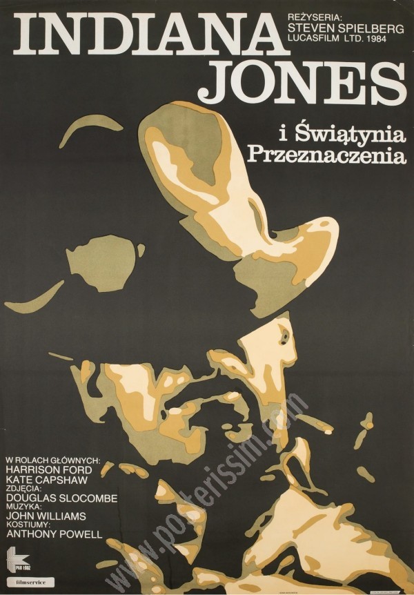 Original 1985 Polish Indiana Jones Poster – Rare Art