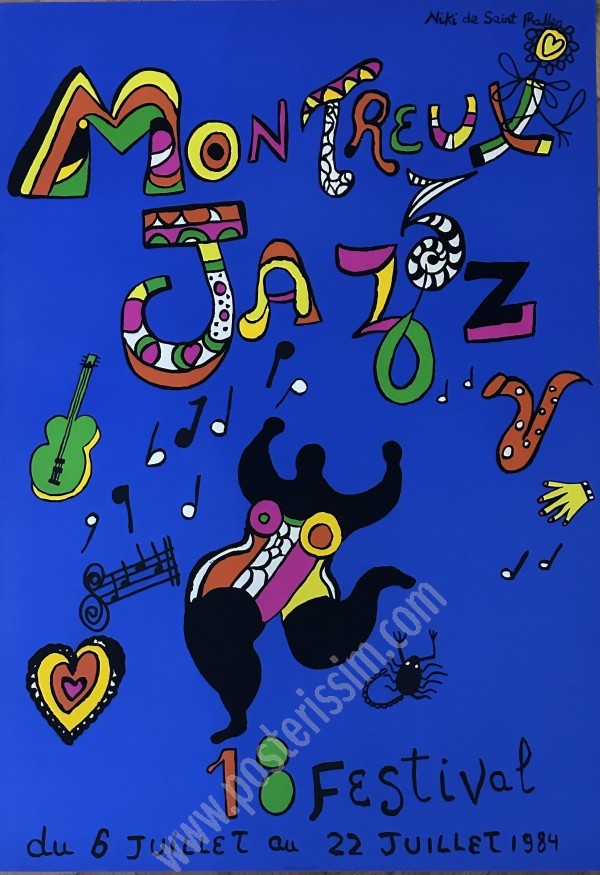 Affiche originale Montreux Jazz 1984 – Niki de Saint Phalle