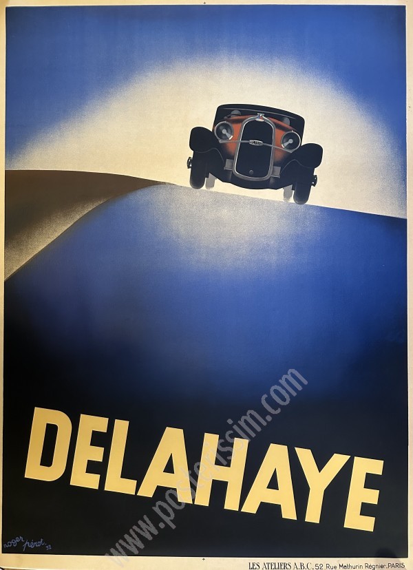 Original Delahaye Poster 1932 – Art Deco Masterpiece by Roger Pérot