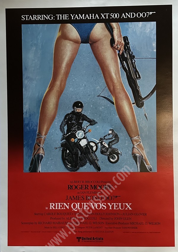 Original 1981 Yamaha XT 500 x James Bond Poster – Rare & Authentic