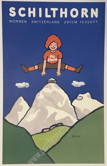 Vintage Poster Savignac – Schilthorn Piz Gloria 1977