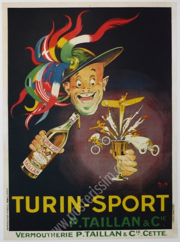 Affiche ancienne Turin-Sport – Mich, vers 1920 | Posterissim