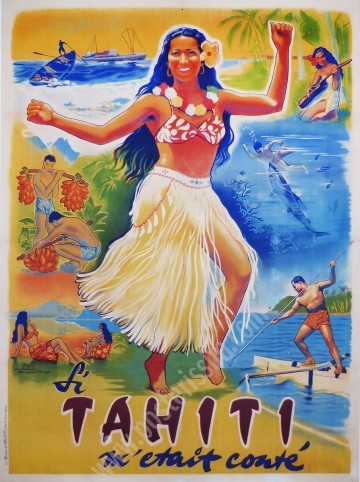 Affiche vintage « Si Tahiti m’était conté » – Bonneaud
