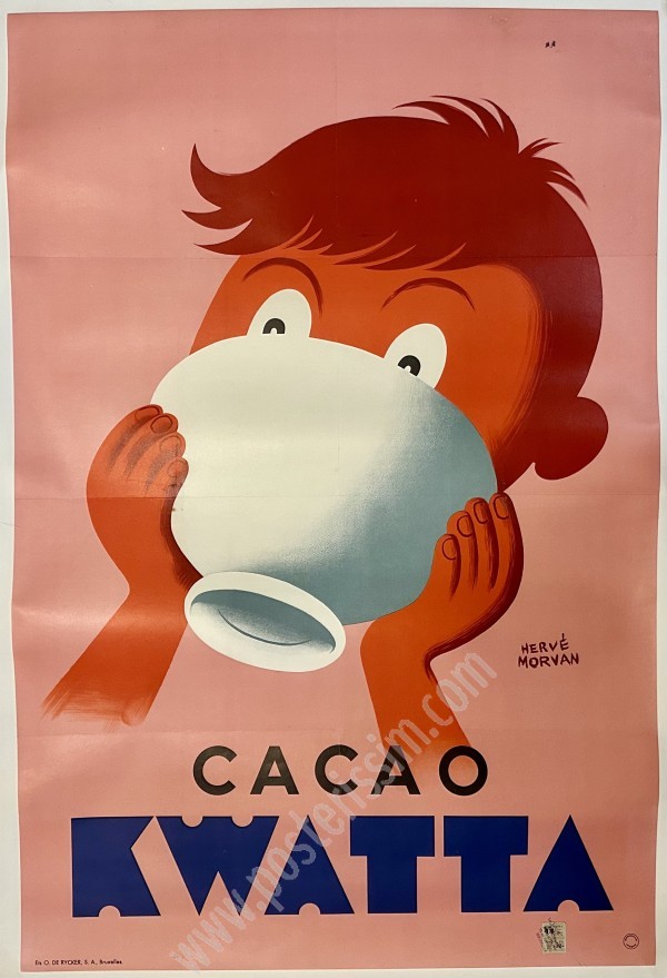 Cacao Kwatta Vintage Poster – Hervé Morvan | Posterissim