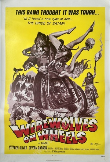 Werewolves on Wheels 1971 US Movie Poster | Posterissim