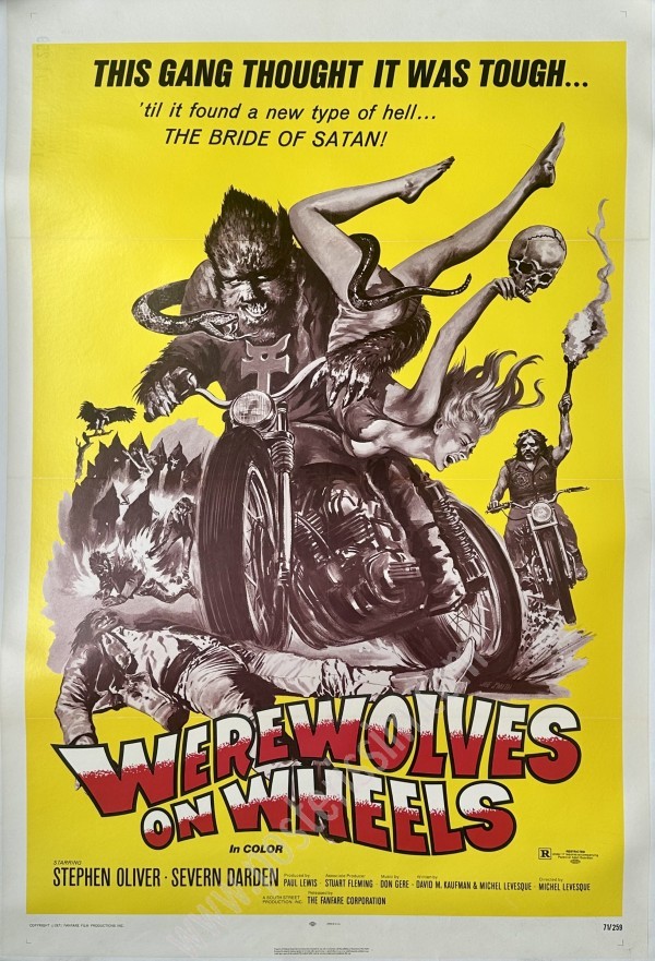 Werewolves on Wheels 1971 US Movie Poster | Posterissim
