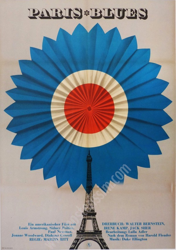 Paris Blues | Original East German Vintage Movie Poster 1970s