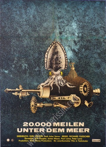 Original German poster 20000 leagues under the sea-posterissim
