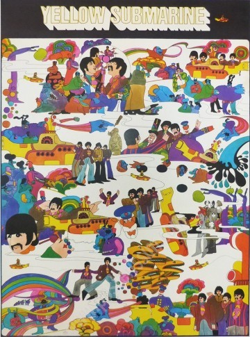 Original Yellow Submarine Poster 1969 – Rare Hallmark Vintage Edition