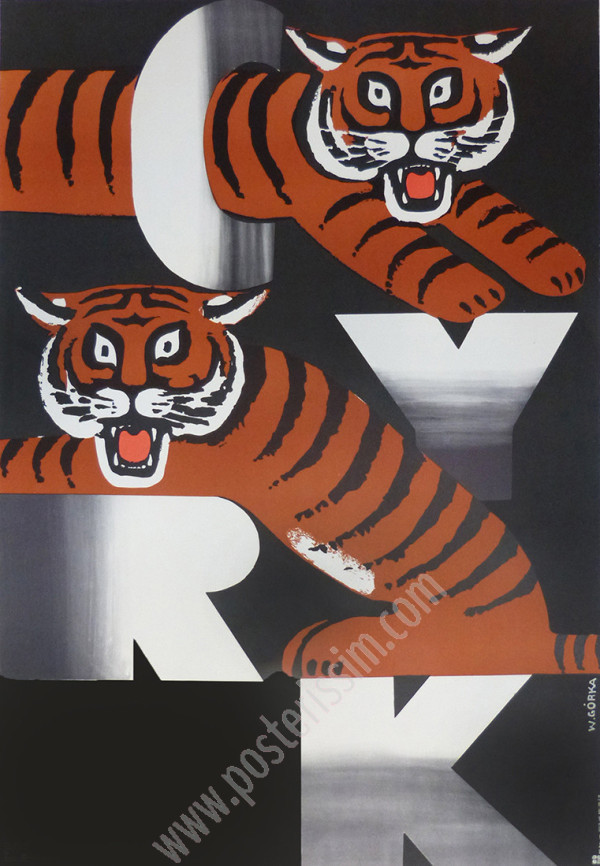 Affiche CYRK Deux tigres – Wiktor Górka | Posterissim