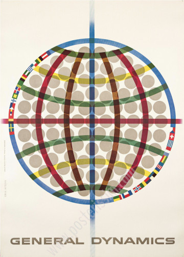 Affiche Erik Nitsche General Dynamics | Icône du design moderniste Atomic Age