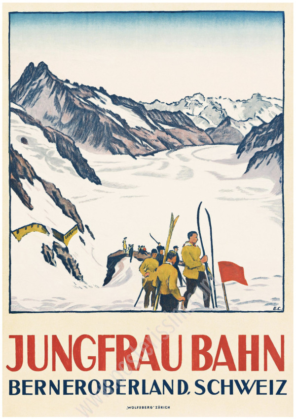 Émile Cardinaux Jungfraubahn 1924 | Original Vintage Poster