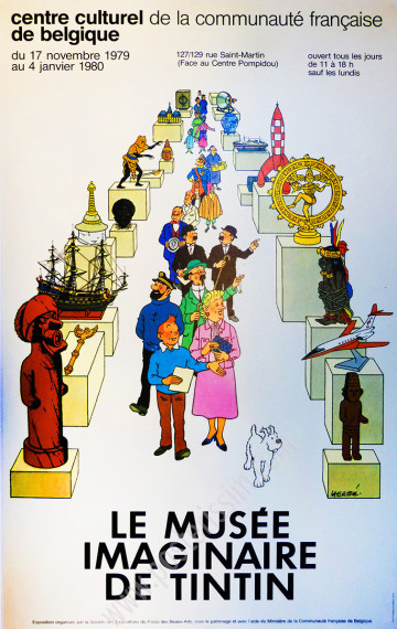 Affiche originale Le musée imaginaire de Tintin-Posterissim