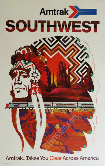 Amtrak Southwest Vintage Poster – David Klein | Posterissim