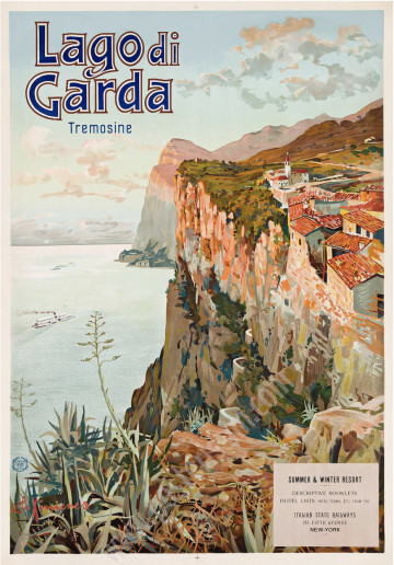 Lago di Garda Tremosine – Affiche originale Elio Ximenes
