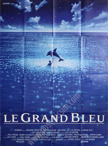 The Big Blue Original French Movie Poster – Luc Besson 1988
