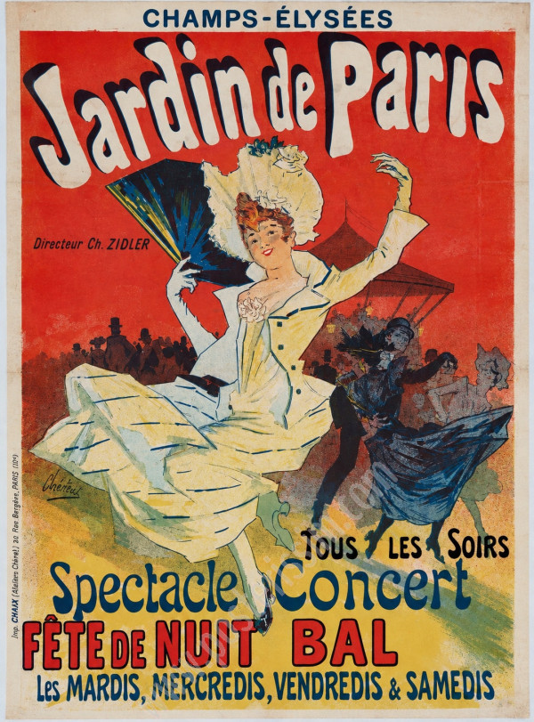 Jardin de Paris 1890 – Affiche originale Jules Chéret