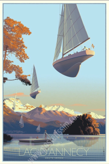 Laurent Durieux – Lake Annecy 2022 | Signed Screen Print